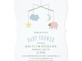 Mobile Baby Shower Invitations Sleepy Crib Mobile Baby Shower Invitation