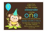 Monkey Invites First Birthday Cute Little Monkey First Birthday Invitation Zazzle