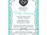 Monogram Bridal Shower Invitations Monogram Tiffany Blue Bridal Shower Invitation Zazzle