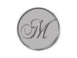 Monogram Seals for Wedding Invitations Silver formal Wedding Monogram M Invitation Seal Zazzle