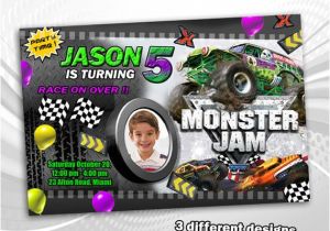 Monster Jam Birthday Invitation Template Monster Jam Birthday Invitation Party Invite Card Printable