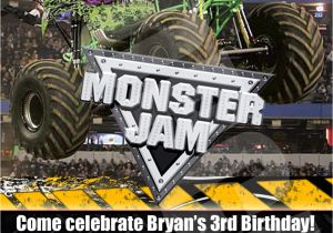 Monster Jam Birthday Invitation Template Monster Jam Monster Trucks Birthday Party by Digipopcards