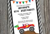 Monster Truck Birthday Invitations Party City Custom Printable Monster Truck Birthday Party Invitation