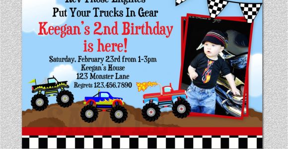 Monster Truck Birthday Invitations Party City Monster Truck Birthday Party Invitations Various