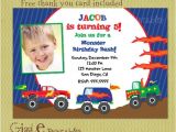 Monster Truck Party Invitations Free Monster Truck Birthday Invitations Ideas Bagvania Free