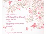 Mother S Day Tea Party Invitation Wording butterfly Meadow Mother S Day Invitation Frompo