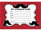 Mustache Birthday Invitations Printable 11 Best S Of Moustache Birthday Party Printable
