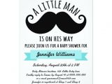 Mustache Invitations for Baby Shower A Little Man Aqua Blue Mustache Baby Shower 4 5×6 25