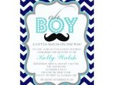 Mustache Invitations for Baby Shower Oh Boy Chevron Mustache Baby Shower Invitation