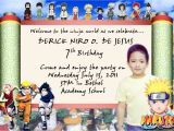 Naruto Birthday Invitation Template Naruto Birthday Invitation Best Party Ideas