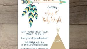 Native American Baby Shower Invitations Tribal Baby Shower Invitations • Birthday Pow Wow • Arrows