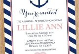 Nautical themed Bridal Shower Invitations Personalized Anchors Away Nautical Bridal Shower