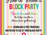 Neighborhood Block Party Invitation Template Free How to Throw A Block Party Printable Invitation Template
