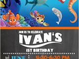 Nemo Party Invitation Template Finding Nemo Dory Birthday Party Invitations Personalized