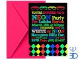 Neon Party Invitations Templates Free Neon Party Invitations Template Best Template Collection