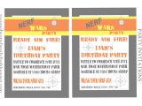 Nerf Birthday Invitations Free Nerf Party Invitations Template