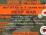 Nerf Gun Party Invitation Template Nerf Birthday Invitation You Print by Yellowlemons On Etsy
