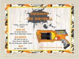 Nerf Gun Party Invitation Template Nerf Birthday Invitations Printable