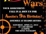 Nerf Gun Party Invitation Template Nerf Dart Digital Birthday Invitation by Stonelovedesigns