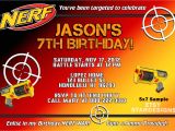 Nerf Gun Party Invitation Template Pin On Party Ideas Nerf Wars