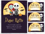 Nightmare before Christmas Baby Shower Invitations Free Download Nightmare before Christmas Diaper Raffle Sign and Card