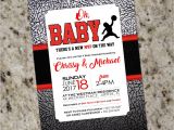 Nike Jordan Baby Shower Invitations Air Jordan Baby Shower Invitations Baby Jumpman Customized