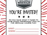Ninja Party Invitation Template Free American Ninja Warrior Birthday Party Our Handcrafted Life