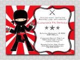 Ninja Party Invitation Template Free Ninja Birthday Invitation Printable Party by Swishprintables