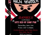 Ninja Party Invitation Template Free Ninja Warrior Birthday Invitation Zazzle Com