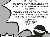Ninja Party Invitation Template Ninja Birthday Party