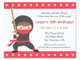 Ninja Party Invitation Template Way Of the Ninja Kids Birthday Party Invitations Zazzle Com