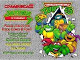 Ninja Turtle Party Invitation Template Free Teenage Mutant Ninja Turtles Birthday Invitations Template