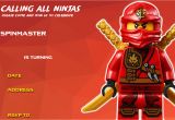 Ninjago Birthday Invitation Template Free Printable Lego Ninjago Birthday Invitation Free