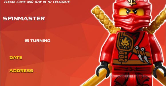 Ninjago Birthday Invitation Template Free Printable Lego Ninjago Birthday Invitation Free