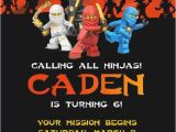Ninjago Party Invitation Template Free Lego Ninjago Ninja Birthday Party Invitation by