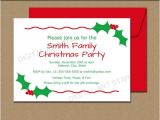 Office Party Invitation Template Editable Editable Christmas Party Invitation Christmas Holly Invite
