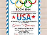 Olympic Birthday Party Invitations Printable Items Similar to Printable Olympic Party Invitation On Etsy