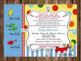 One Fish Two Fish Baby Shower Invitations Digital Dr Seuss E Fish Two Fish Baby Shower Invitation