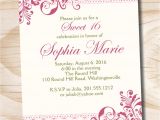 Order Quinceanera Invitations Online Shabby Chic Sweet 16 Birthday Quinceanera Invitation
