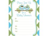 Owl Baby Shower Invitations for Boy Owl Boy Baby Shower Invitations