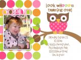 Owl First Birthday Invitations Owl 1st Birthday Invitations Ideas – Bagvania Free