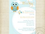 Owl themed Baby Shower Invitation Template Baby Shower Owl Invitations Template