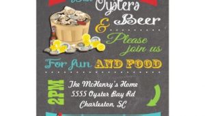 Oyster Roast Birthday Invitations Chalkboard Oyster Roast Party Invitations Zazzle