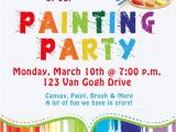 Paint Party Invitation Ideas Birthday Invites Awesome 10 Art Painting Party