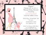 Paris themed Baby Shower Invites Paris Baby Shower Invitations