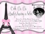 Paris themed Baby Shower Invites Personalized Invitations
