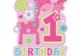 Party City 1st Birthday Invitations 8 Einladungskarten 1 Geburtstag Madchen Tiere