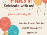 Party Invitation Cards Online Free Celebrate with Us Birthday Invitation Template Free