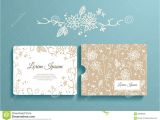 Party Invitation Envelope Template Floral Set Of Romantic Invitation and Envelope Stock