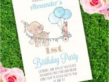 Party Invitation Template Adobe Elephant Birthday Party Invitation Template Edit with